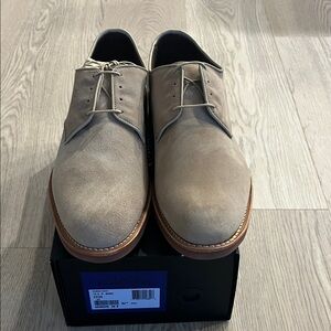 Allen Edmonds Taupe Suede Derby Shoes
